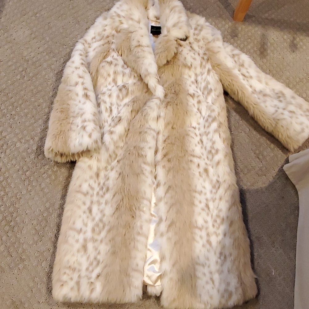 Long faux fur coat
